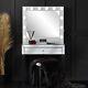 Vanity Table Dresser Hollywood Mirror Bluetooth Speaker Built-in Plug Silver Set