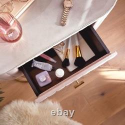 Velvet Dressing table Drawer Makeup Table Mirror Dresser Chic