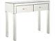 Venetian Glass Dressing Table With 2 Drawers Clear Mirror Finish