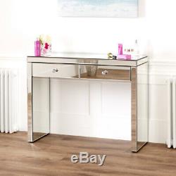 Venetian Mirrored 2 Drawer Dressing Table Bedroom Furniture VEN66- NEW