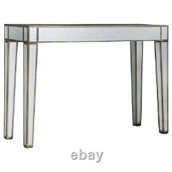 Venetian Mirrored Console Table Dressing Vanity Desk Modern Glass Home Furniture