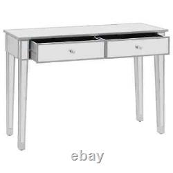 Venetian Mirrored Console Table Glass Dressing Vanity Beauty Slim Chic Furniture