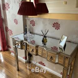 Venetian Mirrored Console Table Large Dressing Furniture Antique Silver Glass
