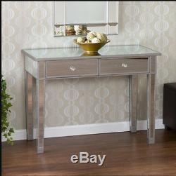 Venetian Mirrored Console Table Silver Hallway Furniture Glass Vintage Dressing