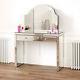 Venetian Mirrored Dressing Table + Curved Tri-sided Mirror Bedroom Ven66-ven41
