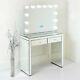 Venetian Mirrored Dressing Table With Vanity Hollywood Mirror Led Luxury Glass