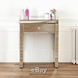 Venetian Mirrored Dressing Table with Mirror and White Stool VEN16-VEN05W-VEN39