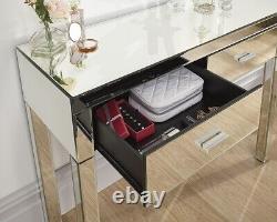 Venetian Mirrored Glass 2 Drawer Dressing Table- LOCAL DELIVERY ONLY