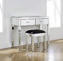 Venetian Mirrored Glass Bedroom Furniture 2 Drawer Dressing Table Vanity Unit