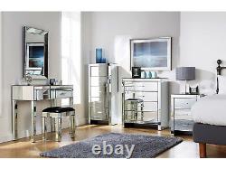 Venetian Mirrored Glass Bedroom Furniture Range Chests Bedside Dressing Table