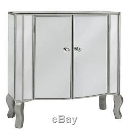 Venice Mirrored glass dressing cabinet sideboard with 2 doors 80cm