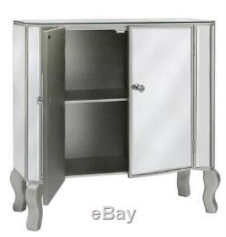 Venice Mirrored glass dressing cabinet sideboard with 2 doors 80cm