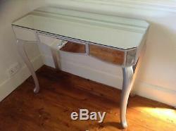 Venice mirrored glass one drawer console dressing table width 97cm