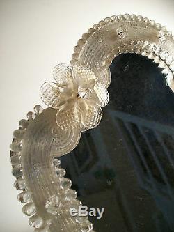 Vintage Murano Glass Dressing Table/Vanity Mirror Italy Mid 20th Century