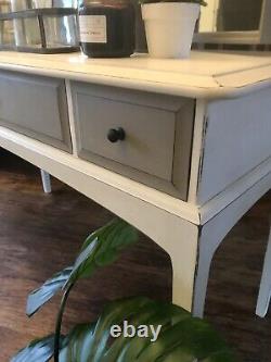 Vintage Stag Dressing Table With Triple Mirror Hand Painted In Annie Sloan