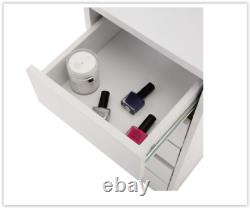 White Corner Dressing Table Woman Make Up Unit Vanity Mirror Room Dresser Desk