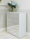 White Mirrored Bedroom Furniture Bedside Chest Of Drawers Shoe Storage Desk