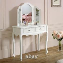 White dressing table tabletop vanity mirror French shabby chic bedroom furniture