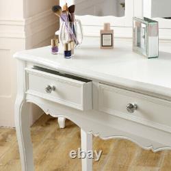 White dressing table tabletop vanity mirror French shabby chic bedroom furniture