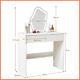 Yamissi Dressing Table Makeup Vanity Irregular Led Lighted Mirror With 2 Drawers