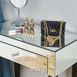 1 Tiroir Miroir Dressing Table Vanity Dresser Console Meubles Chambre À Coucher