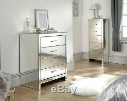 Boudoir Chambre Gamme Mirrored Chevets Commodes Tallboy Coiffeuse