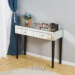 Coiffeuse Vanity Mirrored Dresser Console Chambre Miroir Bureau Maquillage