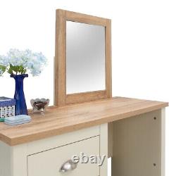 Coiffeuse avec tiroirs, miroir, tabouret - Ensemble moderne de table de maquillage et de coiffeuse pour chambre à coucher.