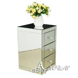 Commode Mirrored Chevet Accueil Cabinet Coiffeuse Chambre Meubles
