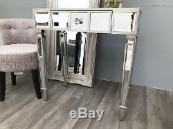 Console Mirrored Table / Bureau / Coiffeuse Chambre Maison Verre Stockage