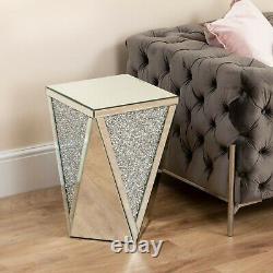 Crushed Diamond Mirror Silver Sideboard Coffee Table Drawers Console Tv Stand