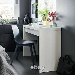 Dressing Ikea Malm Flambant Neuf (blanc -120x41cm) Haut En Verre À Plat Robuste