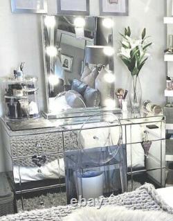 Dressing Table Mirrored Glass Vanity