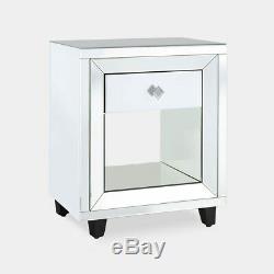 Embellissez White Furniture Mirrored Coiffeuse Tabouret De Chevet Table De Chevet