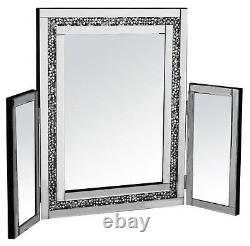 Grand Gatsby Beautiful Dressing Table Mirror All Glass Crystal Edge Design