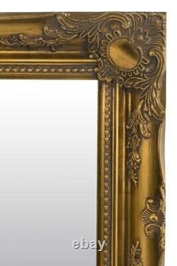 Grand Miroir Classique Doré Pleine Longueur pour Mur 5 pieds 6 pouces x 1 pied 6 pouces 167 cm x 46 cm