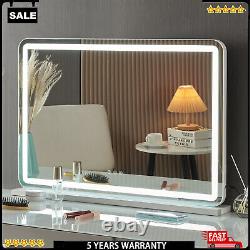 Grand miroir de maquillage Hollywood de table de toilette avec éclairage LED et support USB