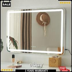 Grand miroir de maquillage Hollywood de table de toilette avec éclairage LED et support USB