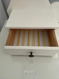 Ikea Hemnes Table D'habillage Blanche Avec Plateau En Verre, Miroir, 3 Tiroirs Rrp£165
