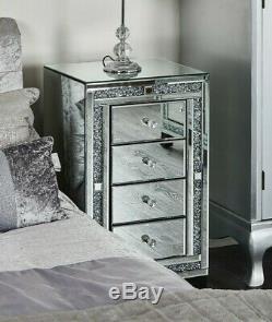 Miroir Chambre Meubles Tiroirs Table De Chevet Cabinet Commode Mirrored Dressing