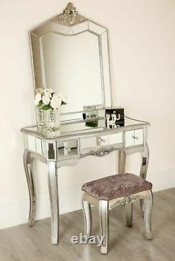 Miroir De Style Français Habillage Table Shabby Chic Meubles De Chambre En Argent Verre