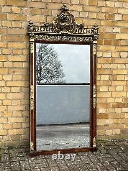 Miroir Dressing Gilt Antique, Grand Et Impressionnant. Verre Antique Très Épais