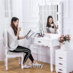 Miroir LED pour coiffeuse moderne avec tiroir pour maquillage et station de beauté