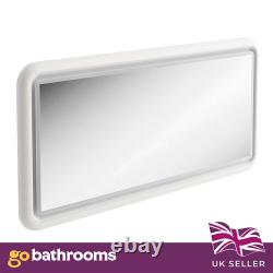 Miroir de salle de bain LED Signite blanc mat pierre grise graphite 550mm 980mm 1180mm
