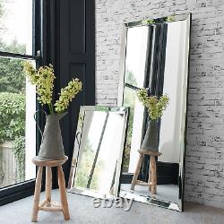 Miroir mural inclinable sans cadre Luna Large Modern Full Length 178cm x 76cm