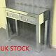 Mirrored Glass Dressing Table Bedside Bed Room Makeup Desk 2 Tiroirs Dresser Royaume-uni