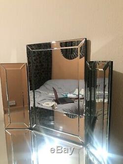 Mirrored Romano Cristal Pansement Unité Comprend Miroir Et Président