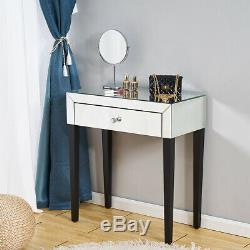 Moderne 1 Tiroir Mirrored Coiffeuse Vanity Dresser Console Meubles De Chambre À Coucher