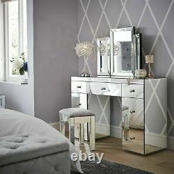 Nouveau Glam Bevelled Dressing Table Mirror Glitz Vanity Make-up Mirror Seulement