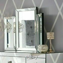 Nouveau Glam Bevelled Dressing Table Mirror Glitz Vanity Make-up Mirror Seulement